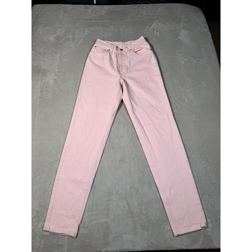 Vintage Levis 501xx Womens Slim Tapered Size 27x32 (Fit 24x34) Pink DEADSTOCK